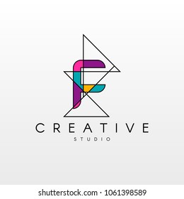 F letter logo. Logo Design with Creative Modern Trendy Typography