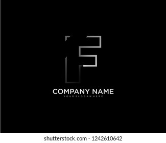 F Letter Logo Design Creative Paper Cut and Serif Font.