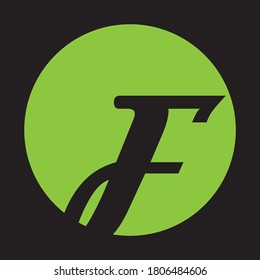 F Letra Logo Diseño Icono creativo Letras modernas Logo vector