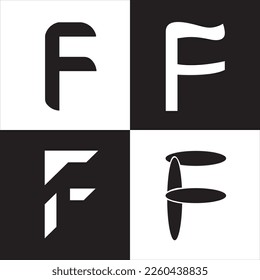 Diseño de logotipo de letra F, diseño de logotipo de letra F creativa, conjunto de diseño de logotipo de carta F, diseño de logotipo Premium, letra F, alfabeto