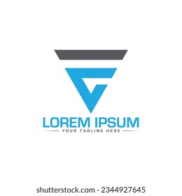 Diseño del logotipo de la letra F diseño del logotipo de la letra creativa diseño del logotipo de la letra moderna 