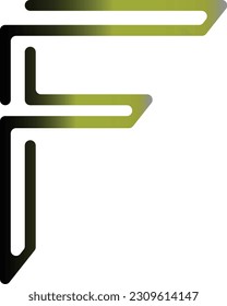 F letter logo design element