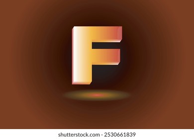 F letter logo design. F font design.