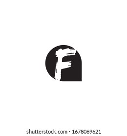 F letter logo design and minimalist sign