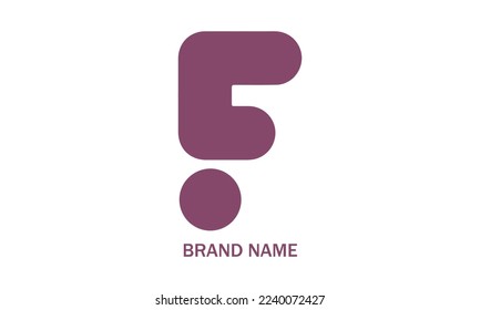 F letter logo design on a white background