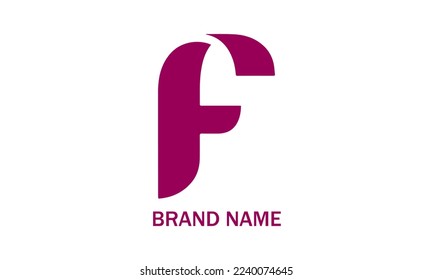 F letter logo design on a white background
