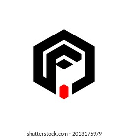 F letter logo design. F letter in polygon shape. F Creative  letter logo.  F polygon logo.
