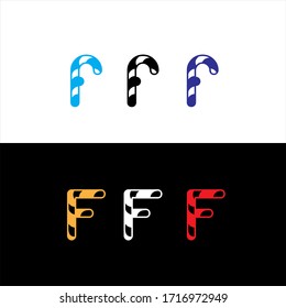 F letter logo design with small and capital letter