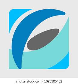 F letter logo design template for brands and products