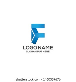 F Letter logo design template