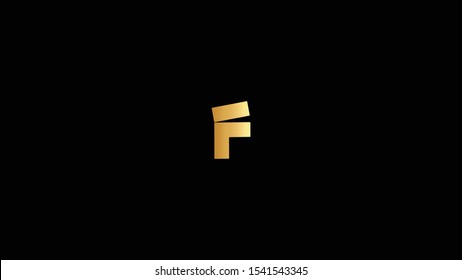 F letter logo design template vector illustration minimal design 