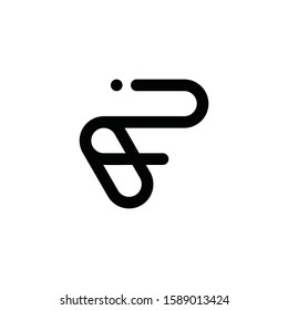 F letter logo design template vector.