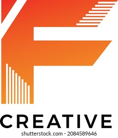 F logotipo de letra Diseño .logo Plantilla de diseño .