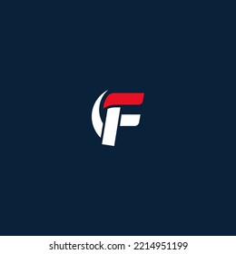 F Buchstaben Logo Design Template Elemente. Modernes abstraktes Logo für digitale Buchstaben. Vektorgrafik.
