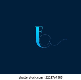 F letter logo design template elements. Modern abstract digital alphabet letter logo. Vector illustration.