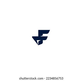 F elementos de plantilla de diseño de logotipo de letra. Logo de la letra digital abstracta moderna. Ilustración vectorial.