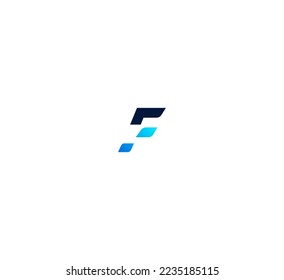 F letter logo design template elements. Modern abstract digital alphabet letter logo. Vector illustration.