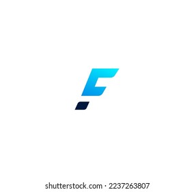 F elementos de plantilla de diseño de logotipo de letra. Logo de la letra digital abstracta moderna. Ilustración vectorial.