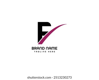 Monograma de modelo de design de logotipo de letra F