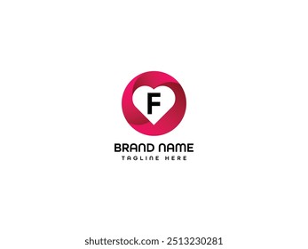 Monograma de modelo de design de logotipo de letra F