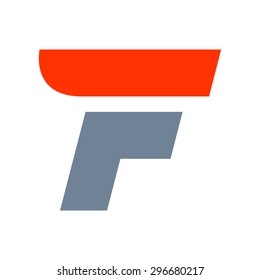 F letter logo design template. Fast speed vector unusual letter. Vector design template elements for your application or company.