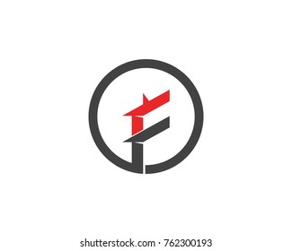 F letter logo design template
