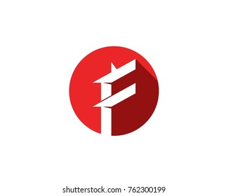 F letter logo design template