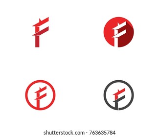 F letter logo design template