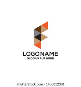 F Letter logo design for use furniture business