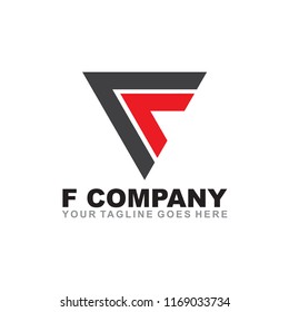 F letter logo design vector template