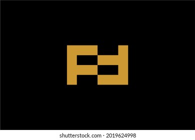 F vector de diseño de logotipo de letra. Símbolo de signo de monograma F.