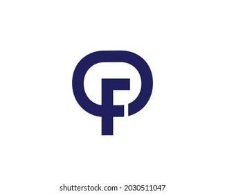 F and OF letter logo design vector template