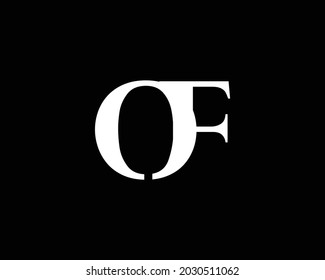 F- und OF-Buchstaben-Logo-Design, Vektorvorlage