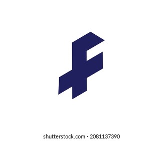 F Plantilla de vector de diseño de logotipo de letra
