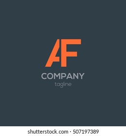 A & F Letter logo Design vector element
