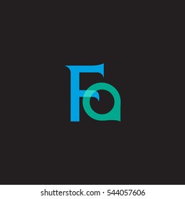 F and A  Letter logo design vector element