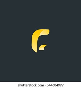 F Letter logo design vector element