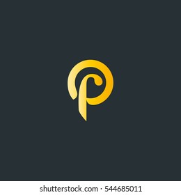 F Letter logo design vector element