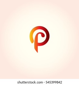  F  Letter logo design vector element