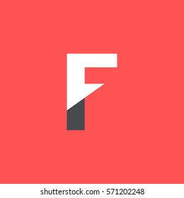 F Letter logo design vector element