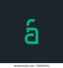 F and A Letter logo design vector element