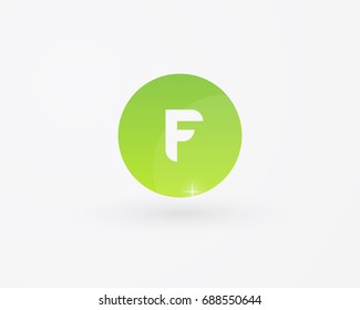 F letter logo design vector. 3D Icon Illustration.