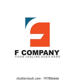 F letter logo design vector template