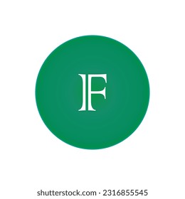 F letter logo design in white.
