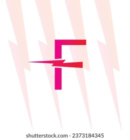 F letter logo with Electrical sign, electricity logo, power energy logo, and icon