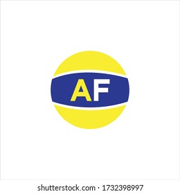 Diseño del emblema del logotipo de una letra F