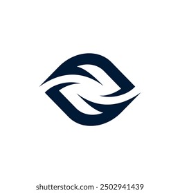 F letter logo, FF icon, black color leaf shape, vector design for brand.