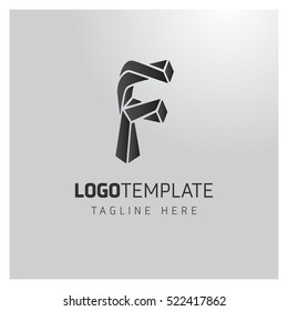 F letter logo formed by twisted lines. Twist Idea logo,Idea logo,Vector Logo Template, vector design template elements for your application or corporate identity