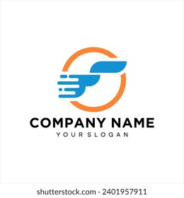 
F letter logo, future and future concept