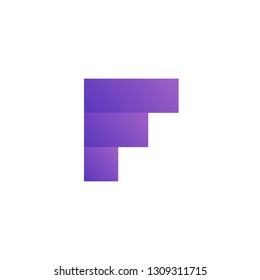 F letter logo. Letter F logo icon design template elements.